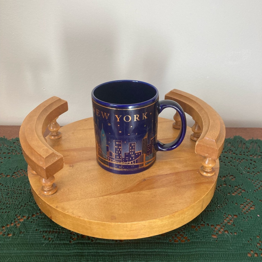 Navy and gold NYC mug